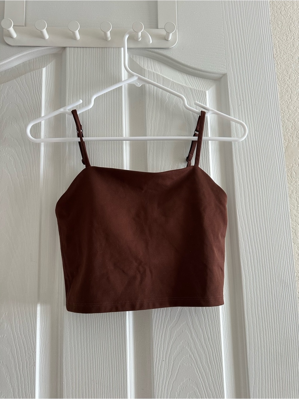 girlfriend collective Chocolate Brown Cropped Cami Tank